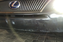 Heavy damage to the paint surface - scratches, scrapes, dents, scuffs and etchings