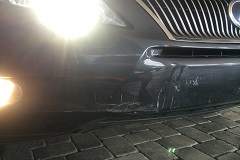 Heavy damage to the paint surface - scratches, scrapes, dents, scuffs and etchings