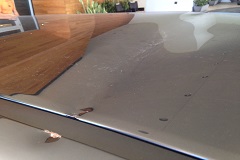 Heavy damage to the paint surface - scratches, scrapes, dents, scuffs and etchings