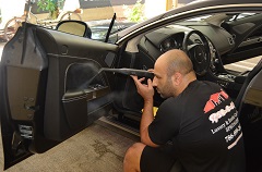 Interior steam cleaning using chemical-free vapor to clean every surface inside your vehicle